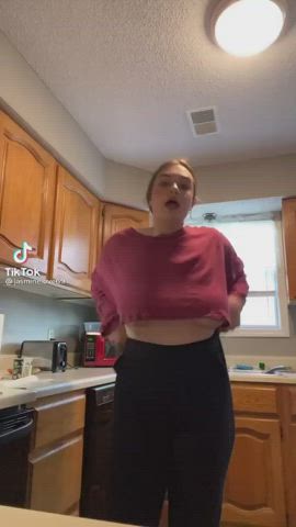 Bouncing Tits Braless Chubby TikTok gif