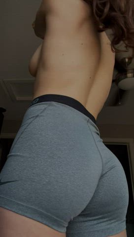 babe big ass booty brunette cute fit onlyfans pov pawg thick gif