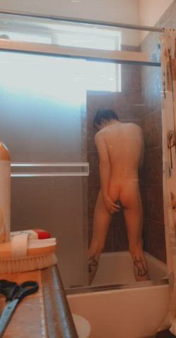 amateur anal boi ftm shower solo trans gif