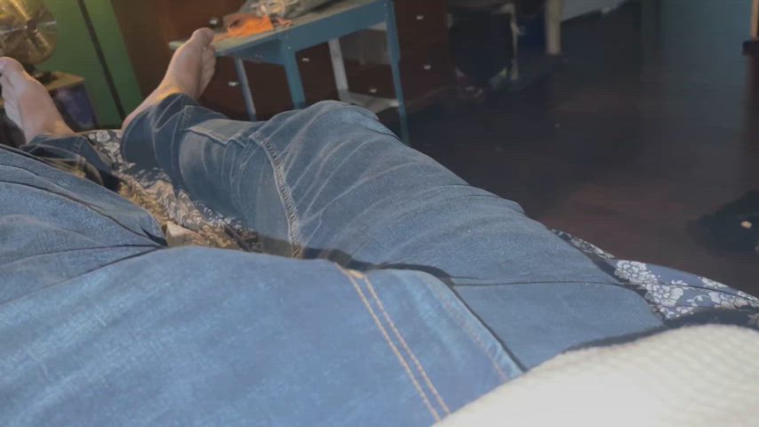 big dick jeans tease tribute gif