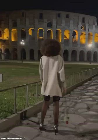 Ass Ebony Exhibitionism Exhibitionist Flashing Public Pussy Upskirt gif