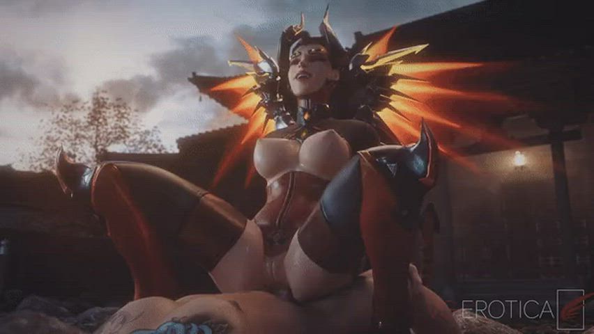 3d anal cowgirl hentai overwatch riding rule34 gif