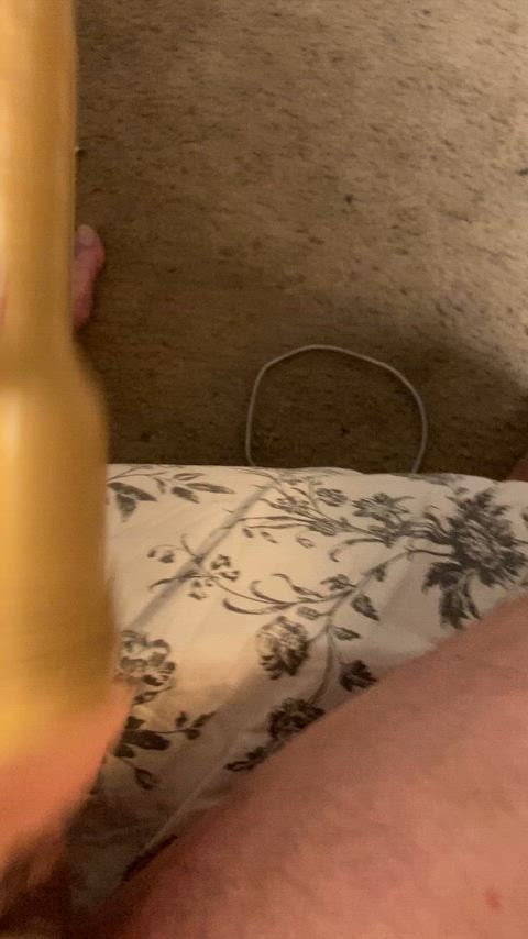 Thick cock, tight flashlight, loud moans