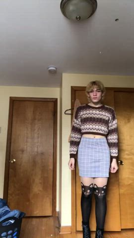 Femboy Heels Skirt gif