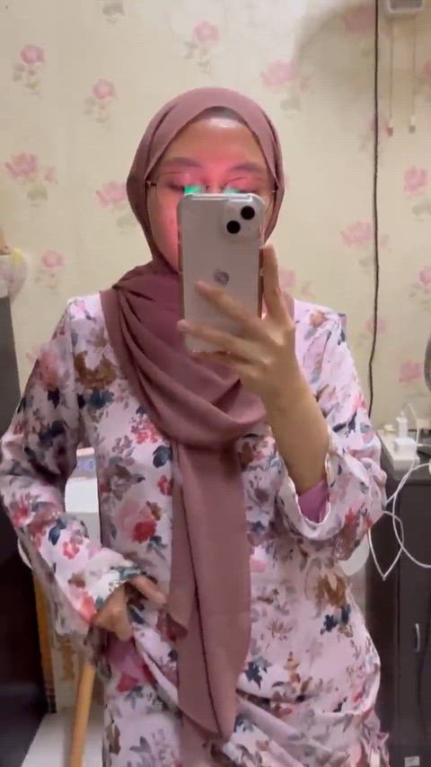 hijab malaysian tits gif