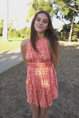 Flashing Outdoor Petite Pussy gif