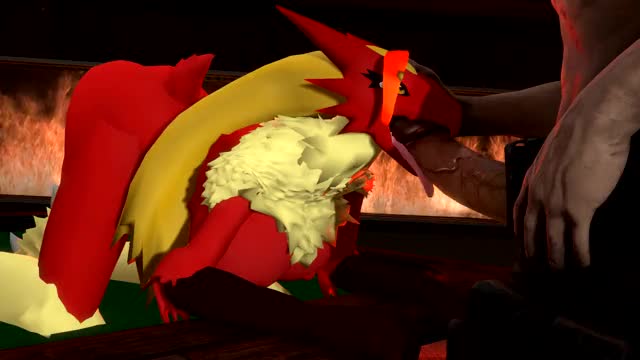 Blaziken Fellatio w/hair