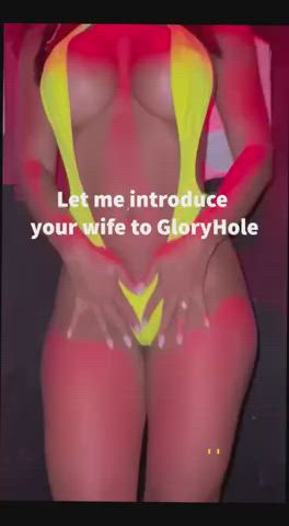 Big Ass Big Tits Glory Hole gif