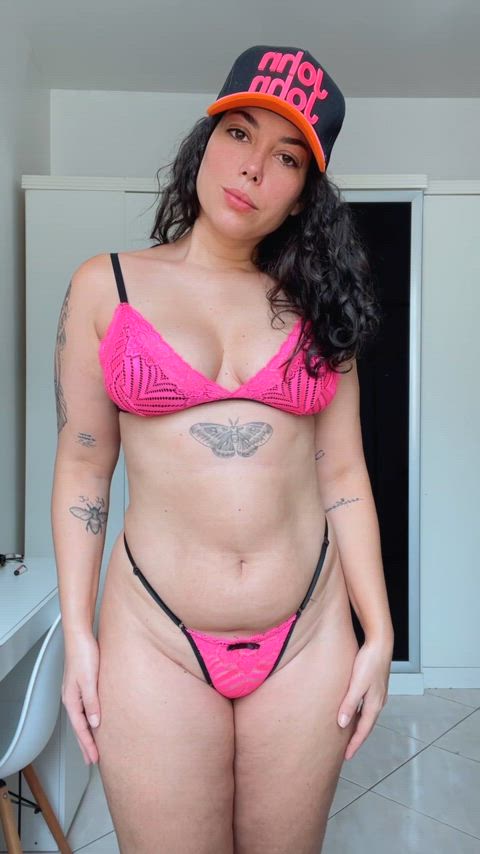 amateur big ass brunette curvy cute homemade latina onlyfans tattoo thick gif