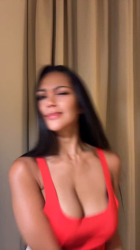 asian braless milf tease real-tease softcore gif