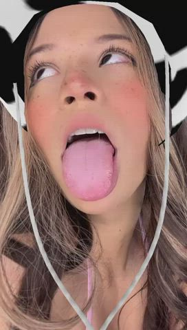 ahegao brown eyes camgirl latina long tongue nsfw tongue fetish webcam gif