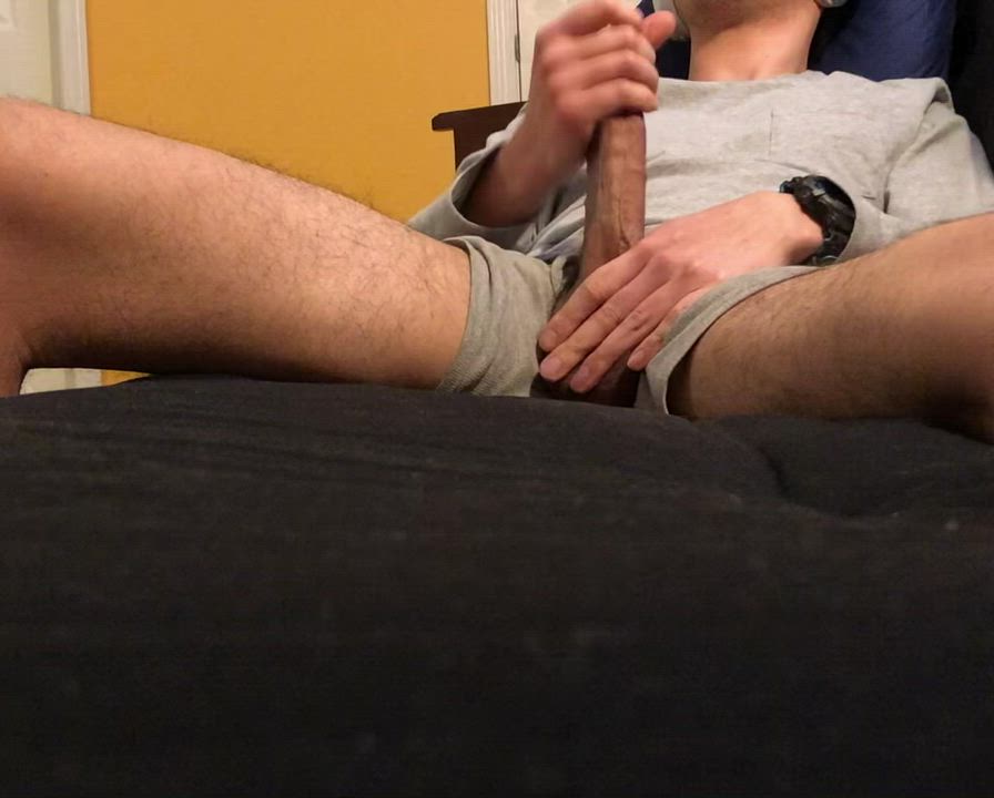 Jerking off my long cock is my favorite pastime 🍆🤤