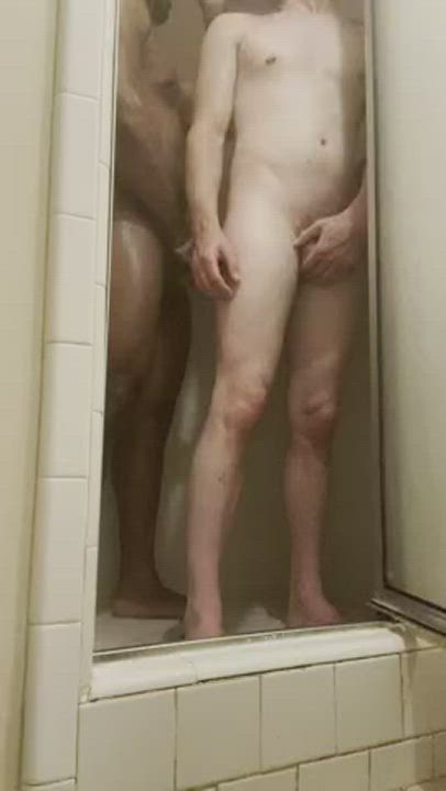 Anal Gay Interracial Shower gif