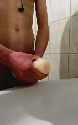 cock cum cumshot fleshlight male masturbation masturbating orgasm solo gif