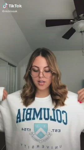 Big Tits Bouncing Tits Busty Cute Glasses Huge Tits Innocent Natural Tits Perky gif