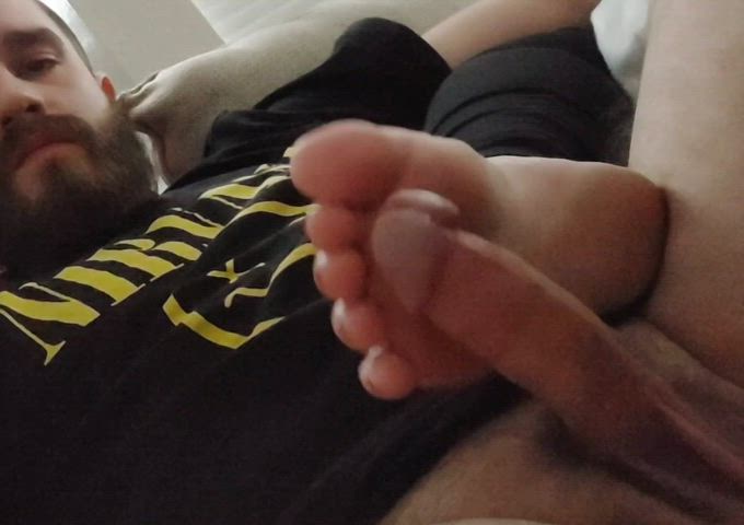 Husband's Selfie Video During Footjob