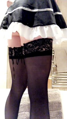 ass butt plug femboy maid twink gif