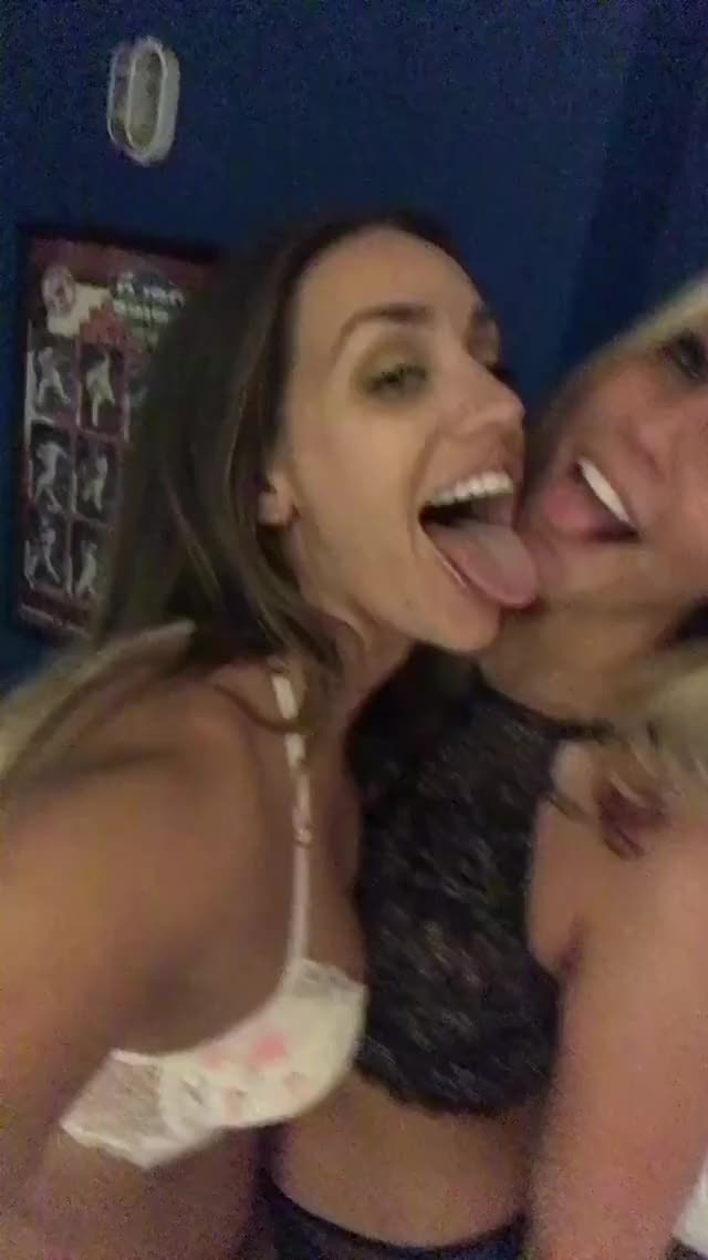 Mona and Nicole, acting silly at a bachelor party