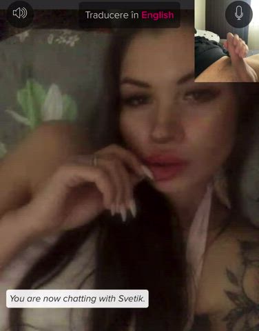 big dick brunette cam camgirl lips lipstick tease teasing teen webcam gif