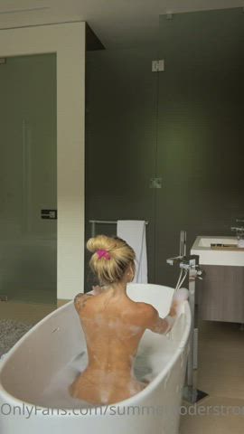 Ass Bathtub Bending Over Bubble Butt gif