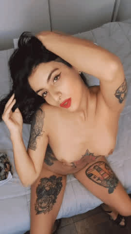 Argentinian Boobs Model Tattoo gif