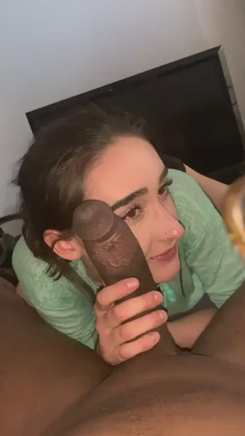 big dick blowjob teen gif