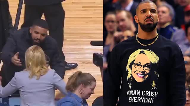 Doris Burke & Drake Kissing Greeting