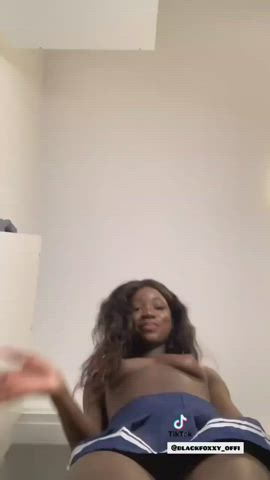 cheerleader dancing ebony face fuck face sitting upskirt gif