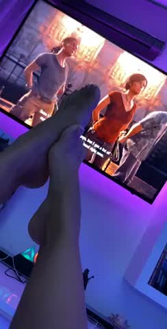 Gaming and showing off my feet :) what else can you want ?