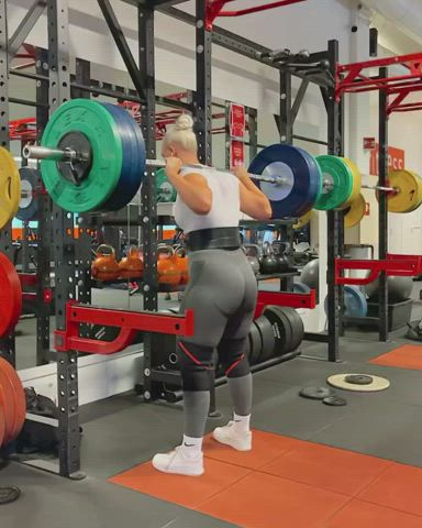 Blonde Bodybuilder Fitness Gym Muscular Girl Norwegian Workout gif