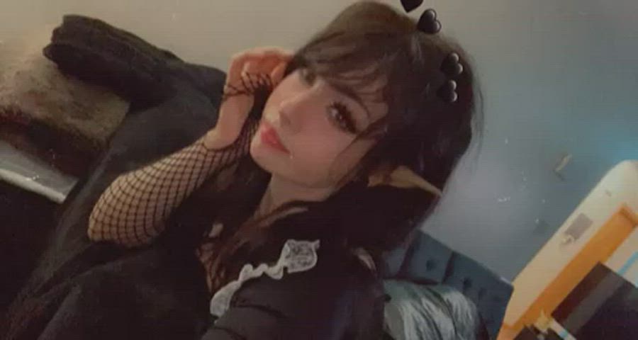 alt cosplay cute elf girlfriend goth hotwife kawaii girl maid gif