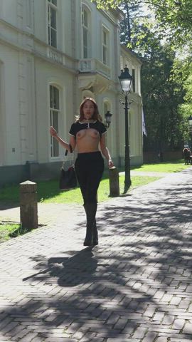 just a random topless walk