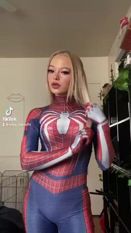 big tits blonde busty cosplay cute teen gif