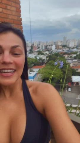 boobs brazilian brunette celebrity cleavage gif
