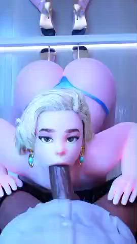 3d animation blowjob cum in mouth cumshot gif