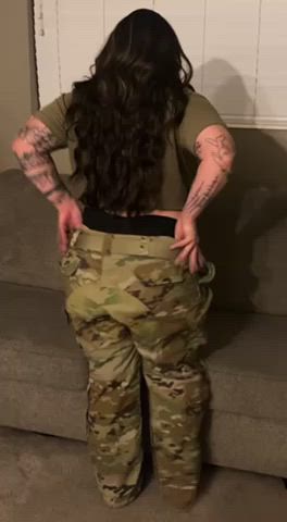 army ass big ass military tattoo thick thighs thong tattedphysique gif