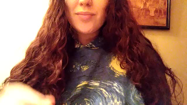 i got a pretty van gogh hoodie! (oh and some huge tiddies)