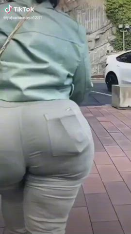 Ass BBW Big Ass Booty Candid Intense Jeans Thick Tight gif