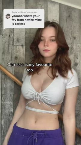 belly button big tits cleavage cute pale perky teen tight tiktok gif