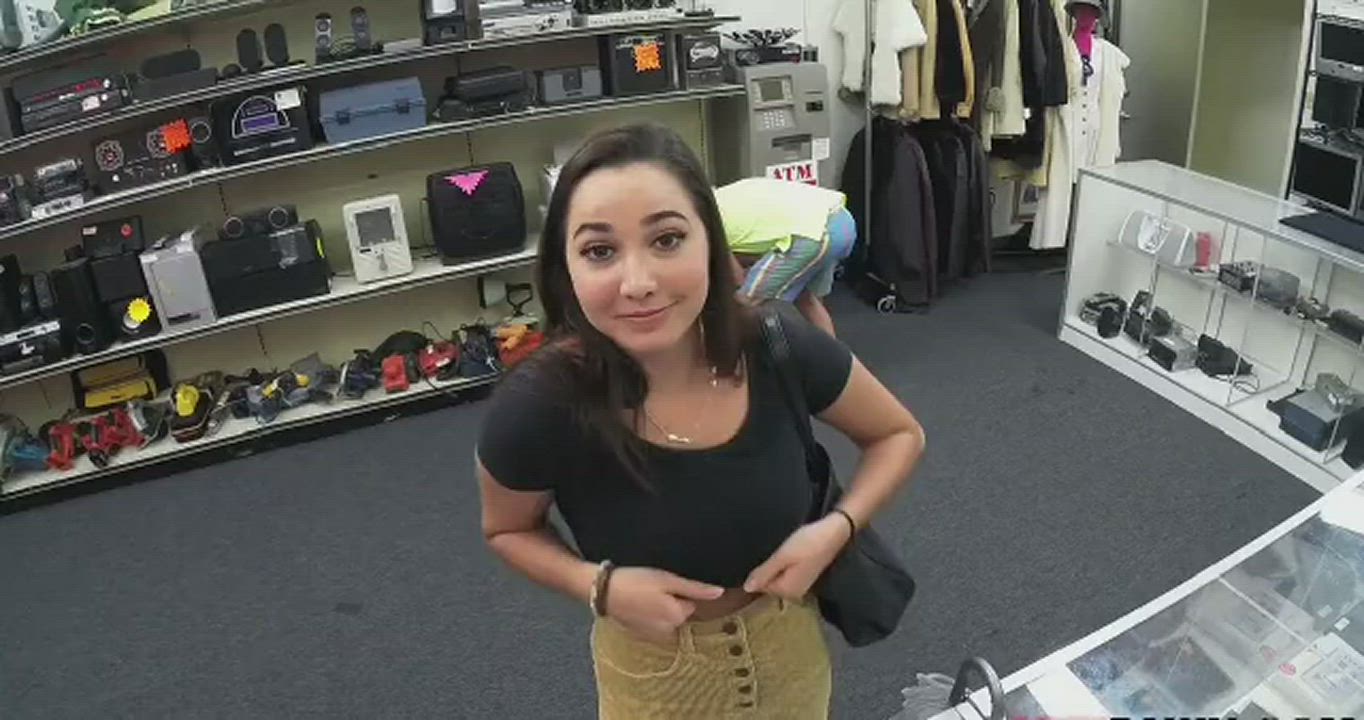 Big Tits Flashing Public gif