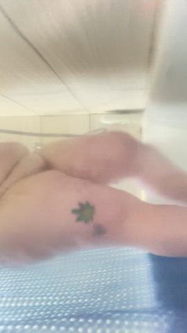 bbw big tits milf shower tattooed belly just-boobs gif