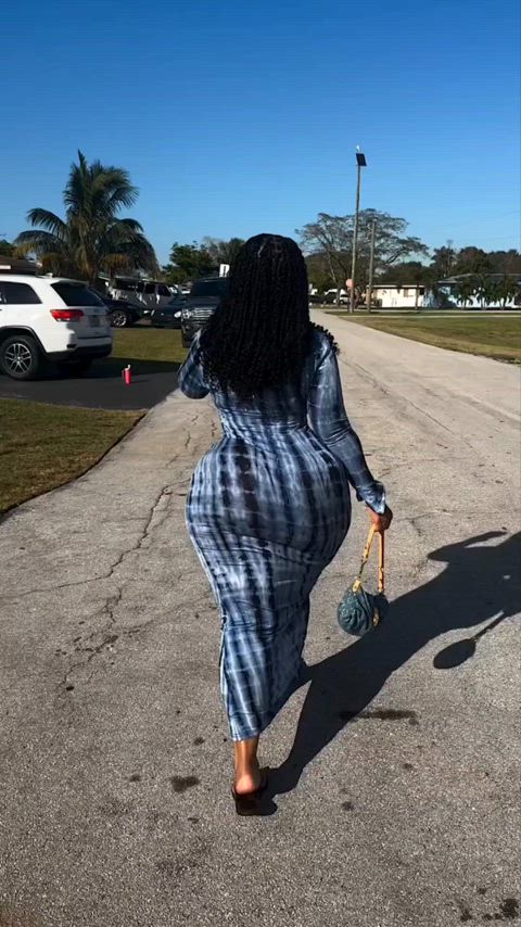 big ass jiggle walking gif