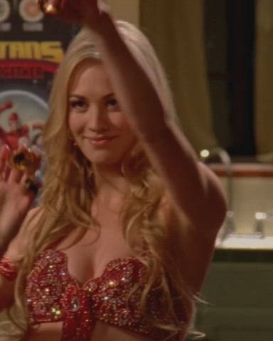 blonde dancing yvonne strahovski gif