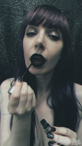 goth halloween lips lipstick lipstick fetish vertical gif