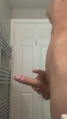 Bathroom Big Dick Daddy Male Masturbation Teen gif