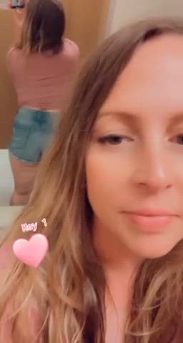 Asshole Fitting Room Pussy Spread gif