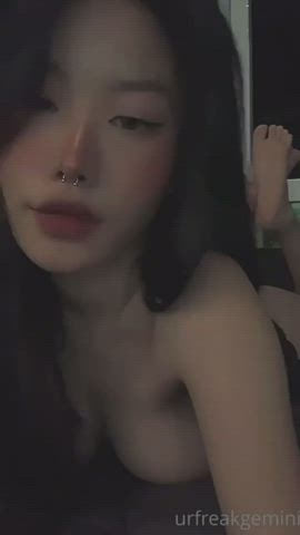 Asian Big Tits Piercing gif