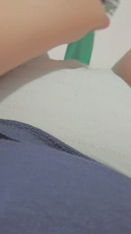 Asian Close Up Clothed Solo r/HoldTheMoan gif