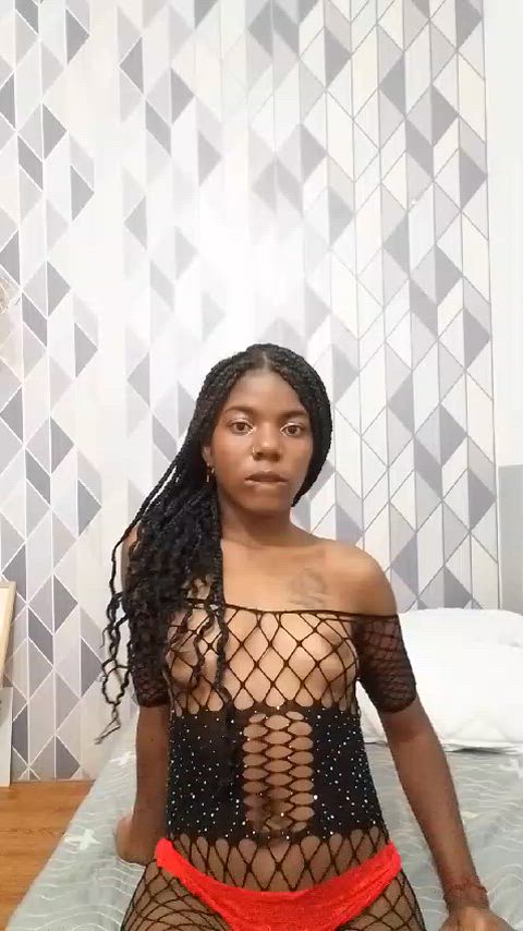 ebony latina lingerie skinny small tits tits gif