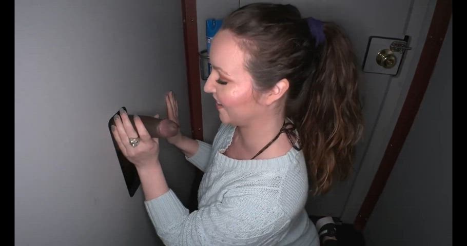 big dick blowjob glory hole milf gif